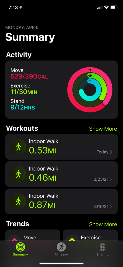 Apple Watch stats